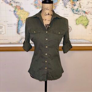 Converse Olive Button-Down Shirt